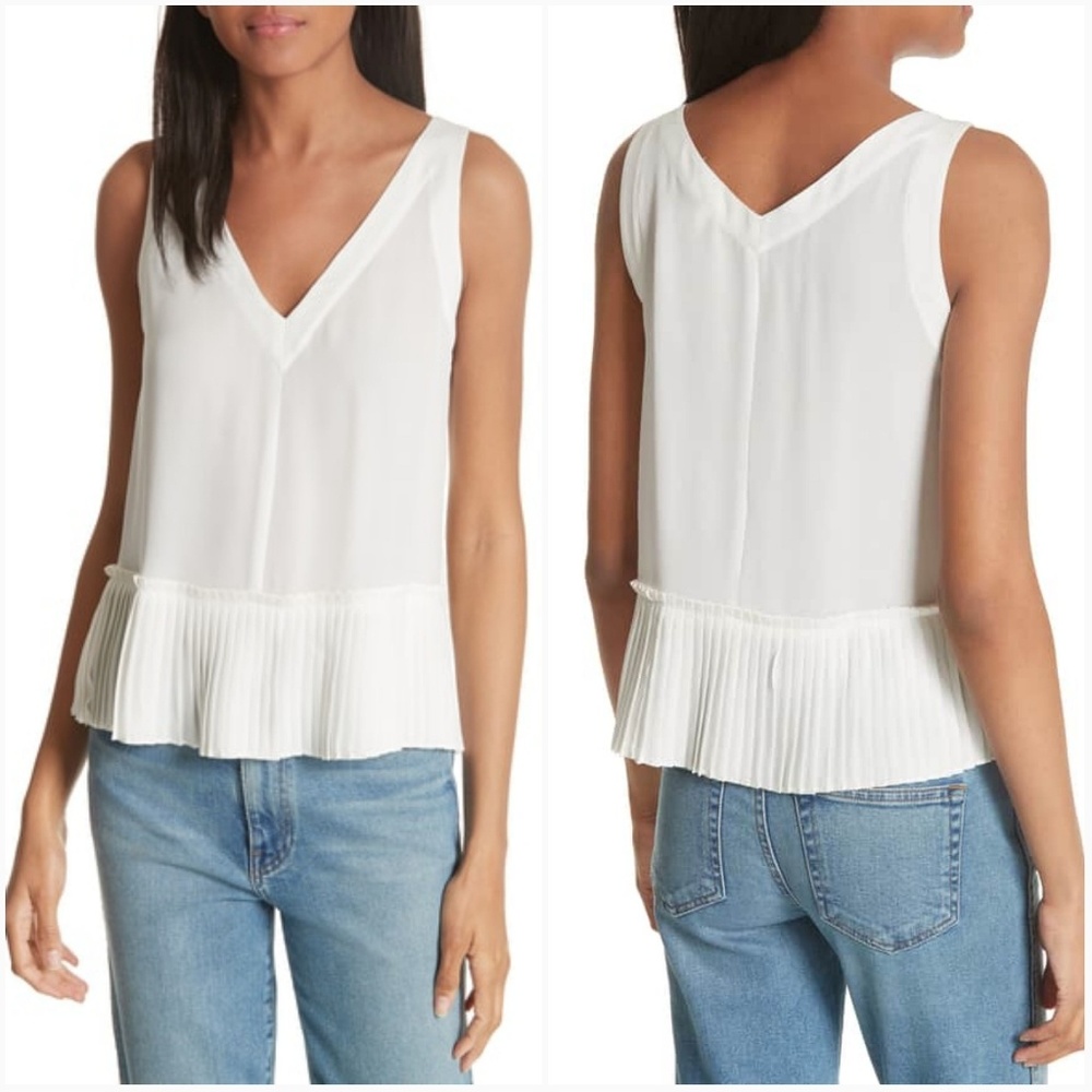 Rebecca Taylor Pleat Hem Tank